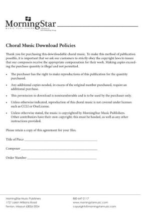 King of Glory, King of Peace SATB - Alfred V. Fedak