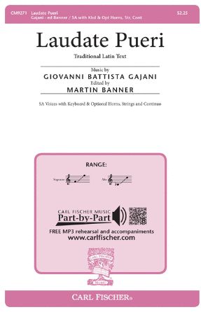 Laudate Pueri SA - Giovanni Battista Gajani., ed. Martin Banner