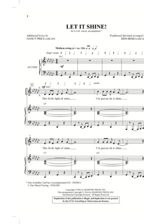 Let it Shine! SAB - arr. Don Besig