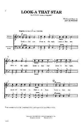 Look-a That Star SATB - Jay Althouse