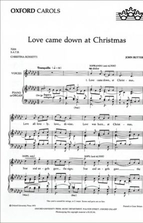 Love Came Down At Christmas SATB - John Rutter