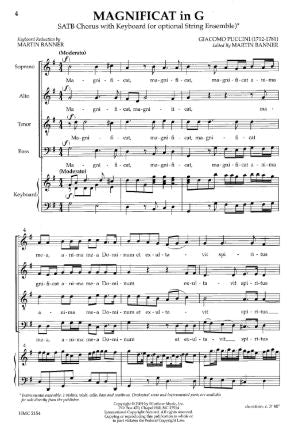 Magnificat In G SATB - Giacomo Puccini