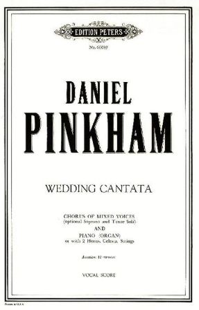 Many Waters (Wedding Cantata) SATB - Daniel Pinkham