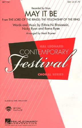 May It Be SSA - Arr. Mark Brymer