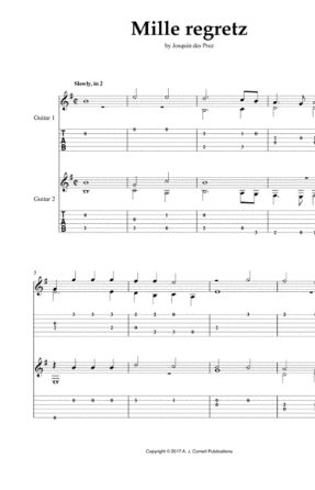 Mille Regretz - Josquin Des Prez