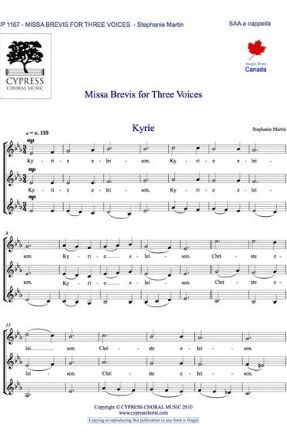 Missa Brevis for Three Voices SAA - Stephanie Martin