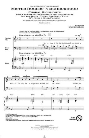 Mister Roger’s Neighborhood Choral Highlights SATB - Arr. Roger Emerson