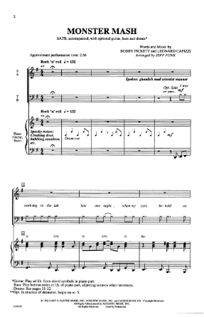 Monster Mash SATB - arr. Jeff Funk