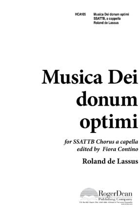 Musica Dei Donum Optimi 4-Part (SATB) - Rolande De Lassus, Ed. Doreen Rao