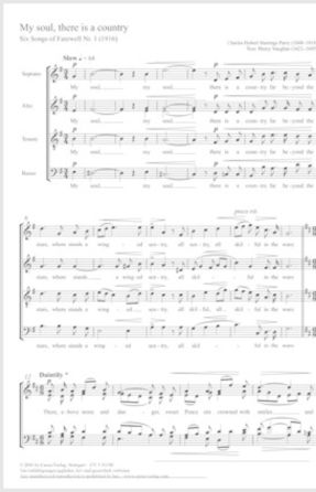 My Soul There is a Country SATB - Hubert Parry