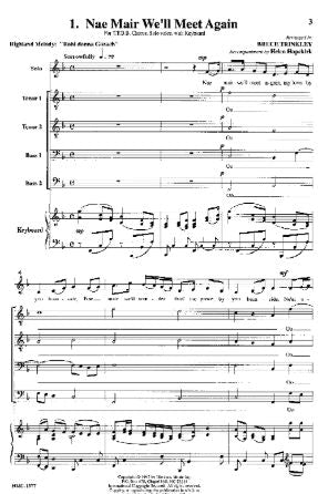 Nae Mair We'll Meet Again TTBB - Arr. Bruce Trinkley