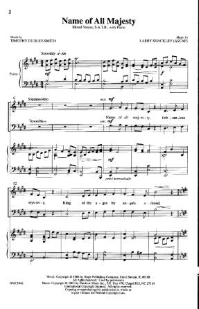 Name Of All Majesty SATB - Larry Shackley