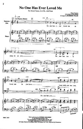 No One Has Ever Loved Me SATB - Arr. Robert Page