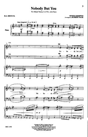 Nobody But You SATB - Arr. Robert Page