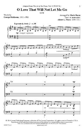 O Love That Will Not Let Me Go SATB - Mark Hayes