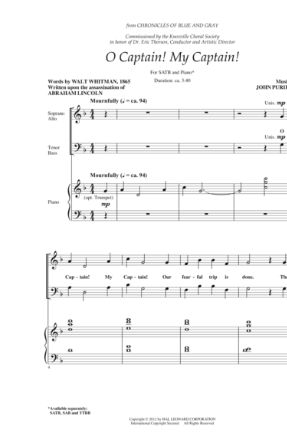 O Captain! My Captain! SATB - John Purifoy