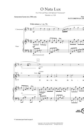 O Nata Lux 2-Part - Patti Drennan