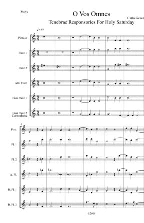 O Vos Omnes SATTB - Carlo Gesualdo