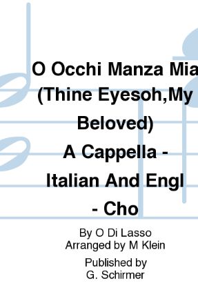 O Occhi Manza Mia - Orlando Di Lasso, Ed. Maynard Klein