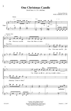 One Christmas Candle SATB - John Parker