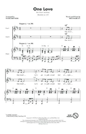 One Love 2-Part - Arr. Mark Brymer