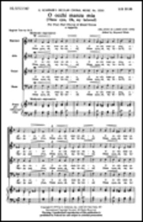 O occhi manza mia SATB - Orlando di Lasso, ed. Maynard Klein