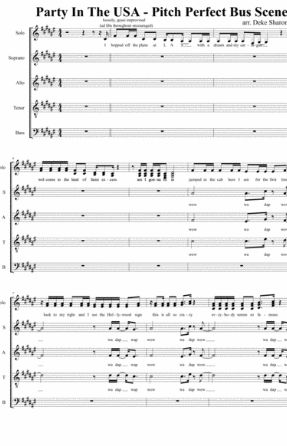 Party In The USA SATB - Arr. Deke Sharon