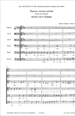 Praeter Rerum Seriem SAATBB - Tamsin Jones