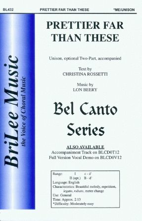 Prettier Far Than These Unison or 2-Part - Lon Beery