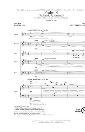 Psalm 8 SATB - Dan Forrest
