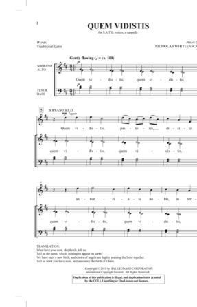 Quem Vidistis SATB - Nicholas White