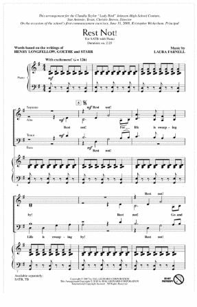 Rest Not! SATB - Laura Farnell