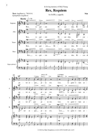 Rex, Requiem (Missa Brevis) - Mark Templeton
