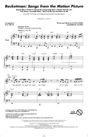 Rocketman Songs From The Motion Picture SAB -  Arr. Mac Huff