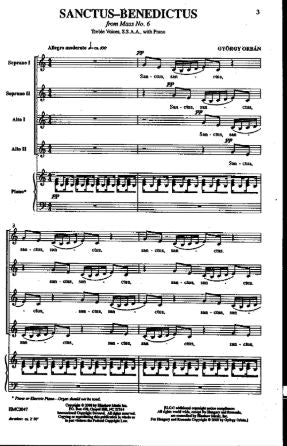 Sanctus-Benedictus SSAA - György Orbán