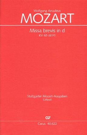 Sanctus (Missa Brevis in d minor K. 65) SATB - Mozart
