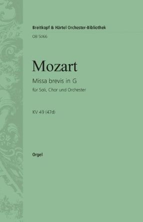 Sanctus (Missa Brevis In G K. 49) SATB - Wolfgang Amadeus Mozart