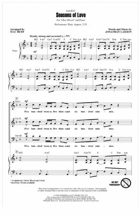 Seasons Of Love 3-Part Mixed - Arr. Mac Huff