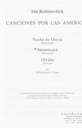 Sensemaya SATB - Sid Robinovitch