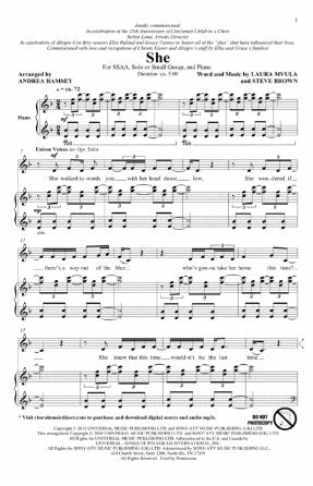 She SSA - Arr. Andrea Ramsey