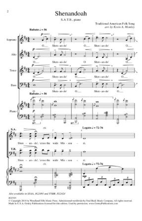 Shenandoah SATB - Arr. Kevin A. Memley