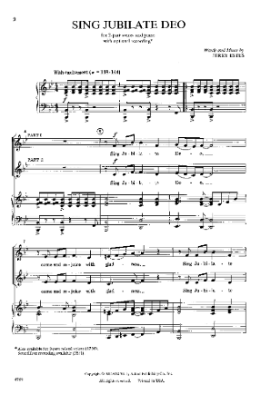 Sing Jubilate Deo 2-Part - Jerry Estes