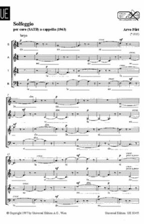 Solfeggio SATB - Arvo Part