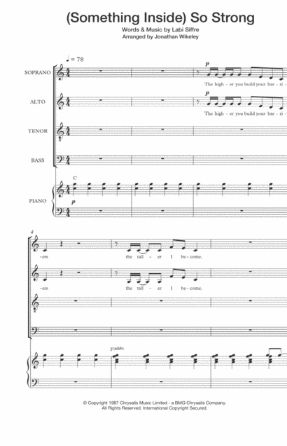 Something Inside-So Strong SATB - Arr. Jonathan Wikeley