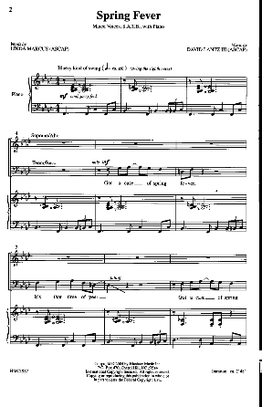 Spring Fever SATB - David Lantz III