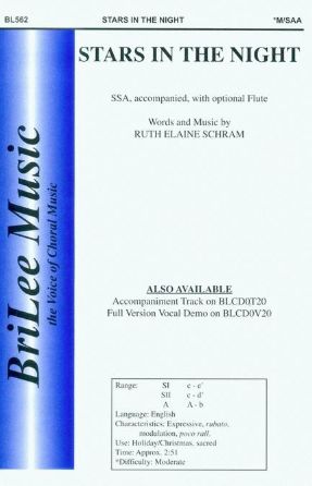 Stars In The Night SSA - Ruth Elaine Schram