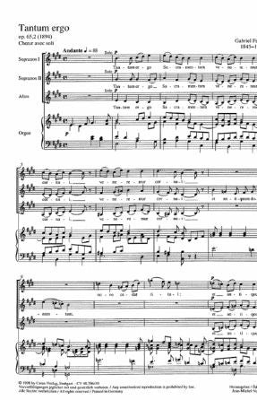 Tantum Ergo Op. 65, No. 2 SSA - Gabriel Faure