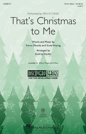 That's Christmas To Me 3-Part Mixed - Arr. Audrey Snyder