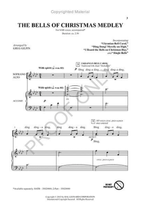 The Bells of Christmas Medley SAB - arr. Greg Gilpin