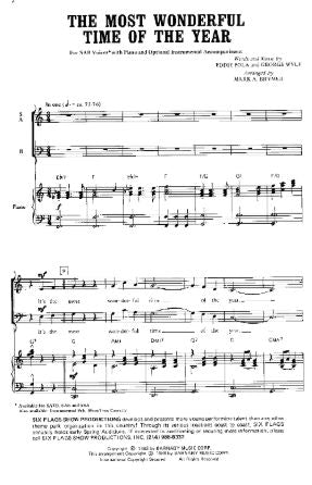 The Most Wonderful Time Of The Year SAB - Arr. Mark Brymer